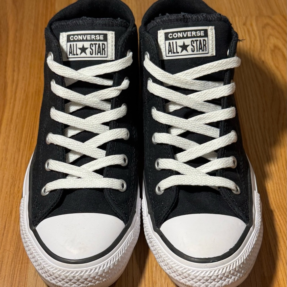 Converse Mid Black and White All Star Sneakers